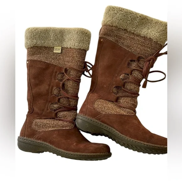 UGG Australia Torrey Woven
Winter Boots Women’s Size 8
39 Brown Leather Wool - Picture 10 of 11